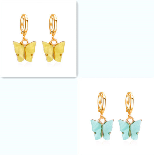 Golden Butterfly Hoop Earrings