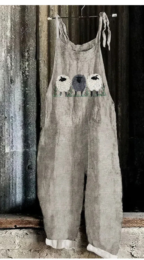 Salopette Vintage Spausdintas kombinezonas iš auricci