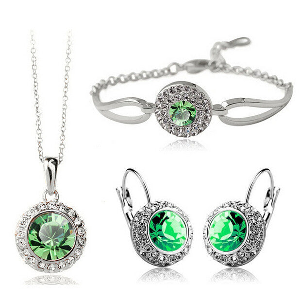 Colorful Zirconia Jewelry Set