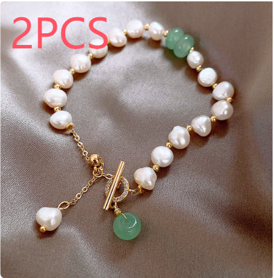 Pearl and Jade Bracelet