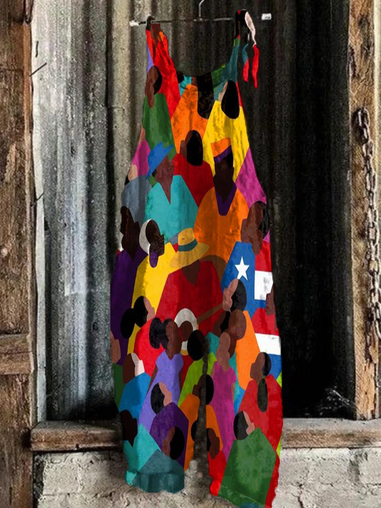 Salopette Vintage Spausdintas kombinezonas iš auricci