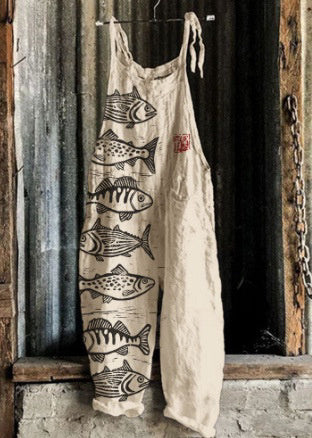 Salopette Vintage Spausdintas kombinezonas iš auricci