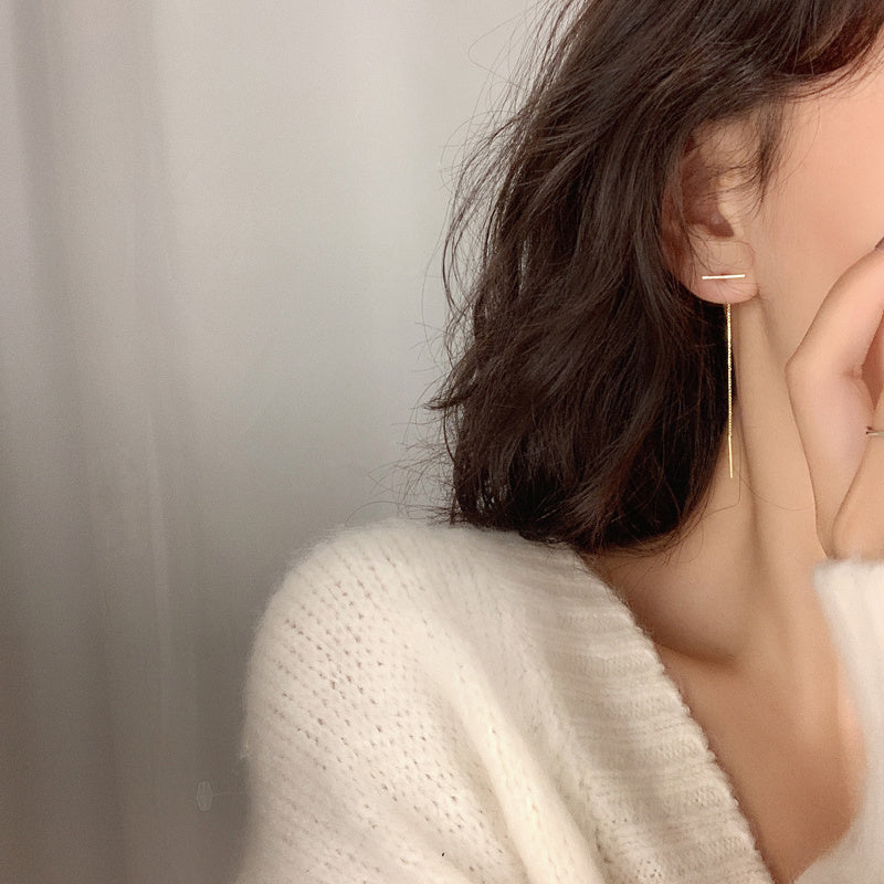 Saulės grandinėlės auskarai