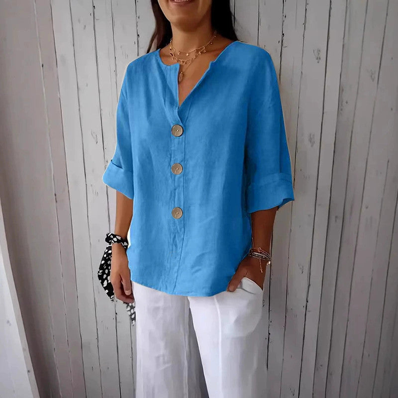 Catarina | Blusa de Linho Casual