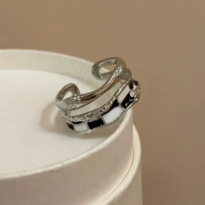 Checkerboard Ring Set