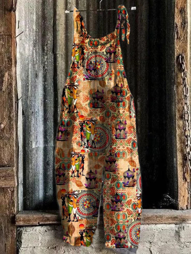 Salopette Vintage Spausdintas kombinezonas iš auricci