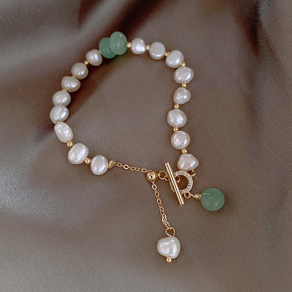 Pearl and Jade Bracelet