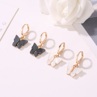 Golden Butterfly Hoop Earrings