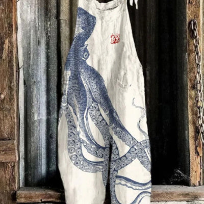 Salopette Vintage Printed Jumpsuit by auricci