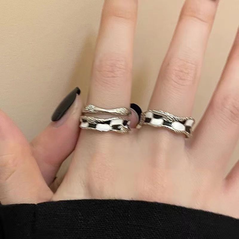 Checkerboard Ring Set