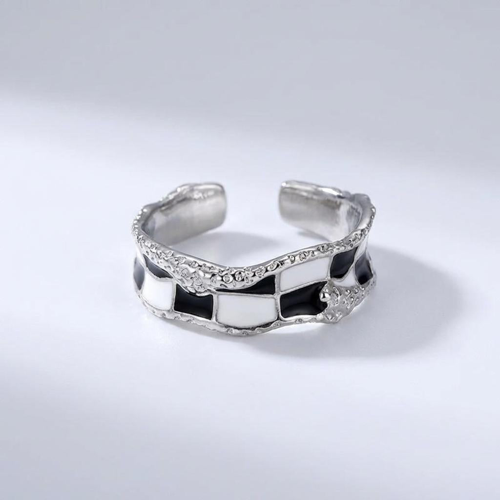 Checkerboard Ring Set